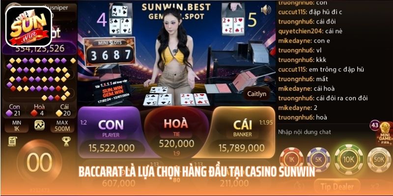 Baccarat là lựa chọn hàng đầu tại Casino SUNWIN Baccarat là lựa chọn hàng đầu tại Casino SUNWIN